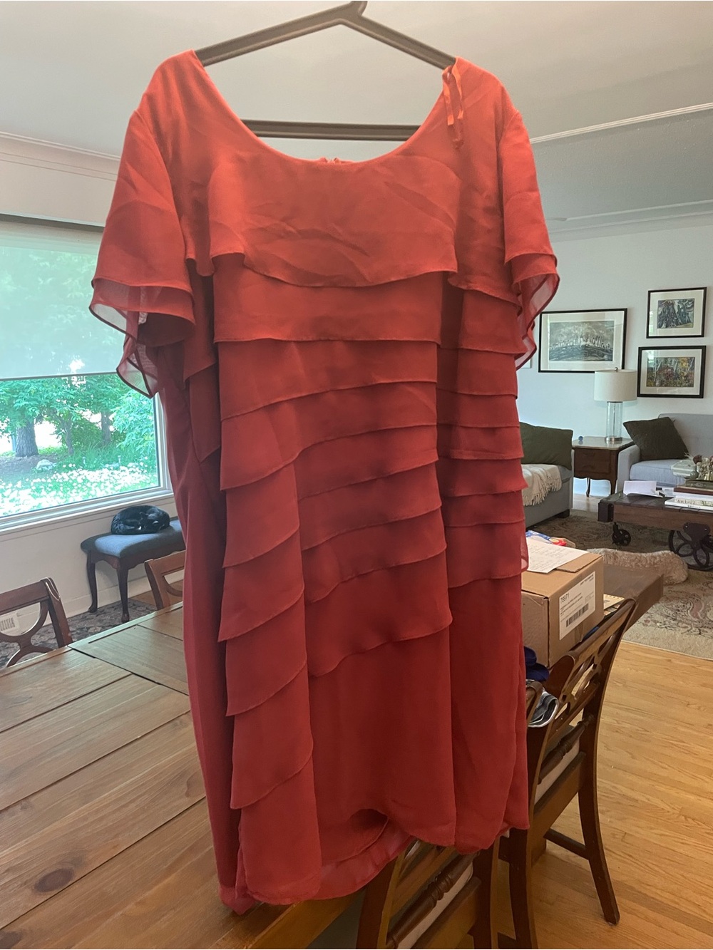 Reitmans Red Layered Midi Dress